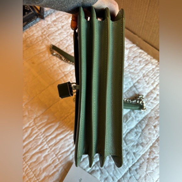 Kate Spade Locket Large Flap Shoulder Bag Olive Romaine purse - Picture 8 of 16